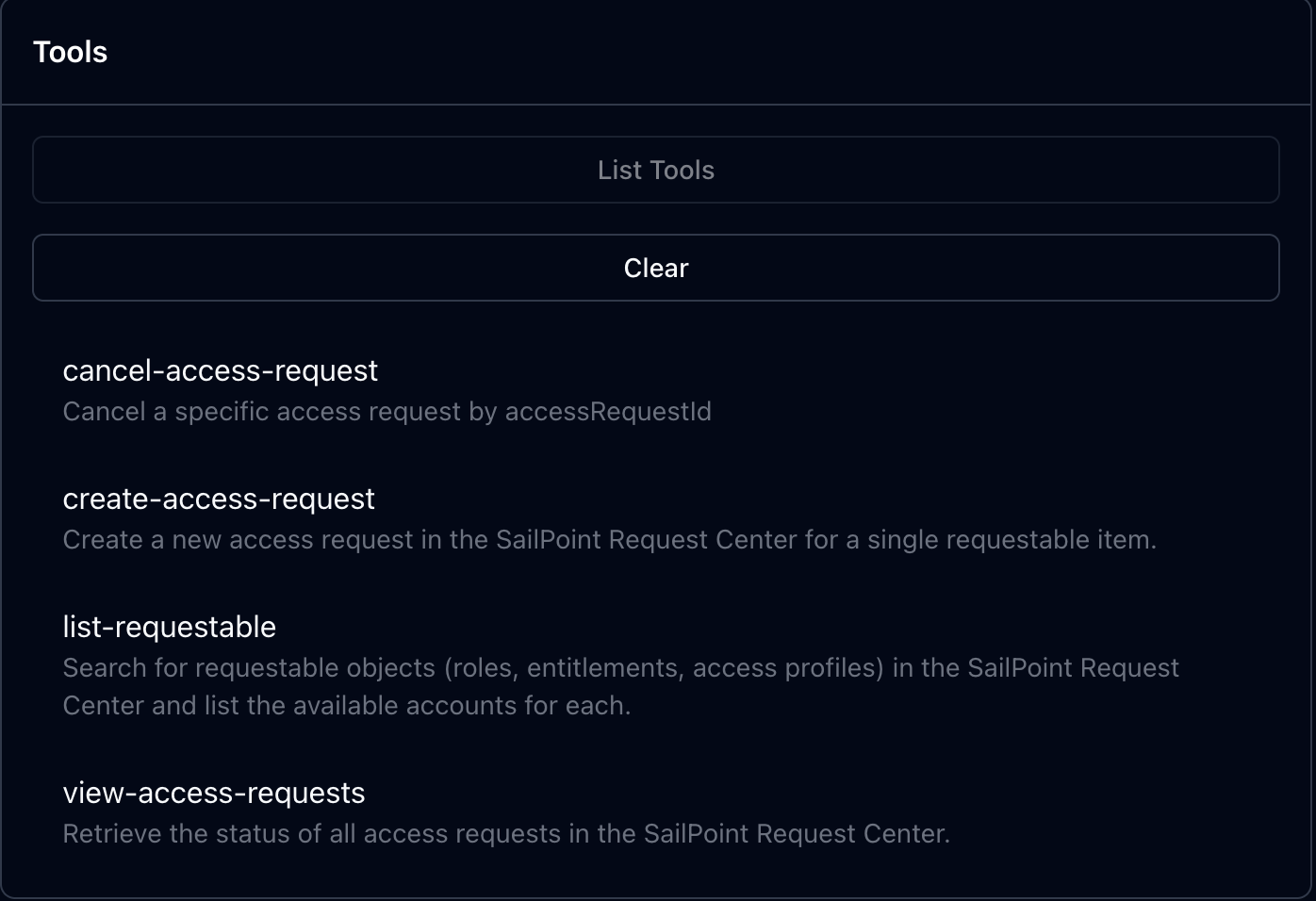 Available Tools